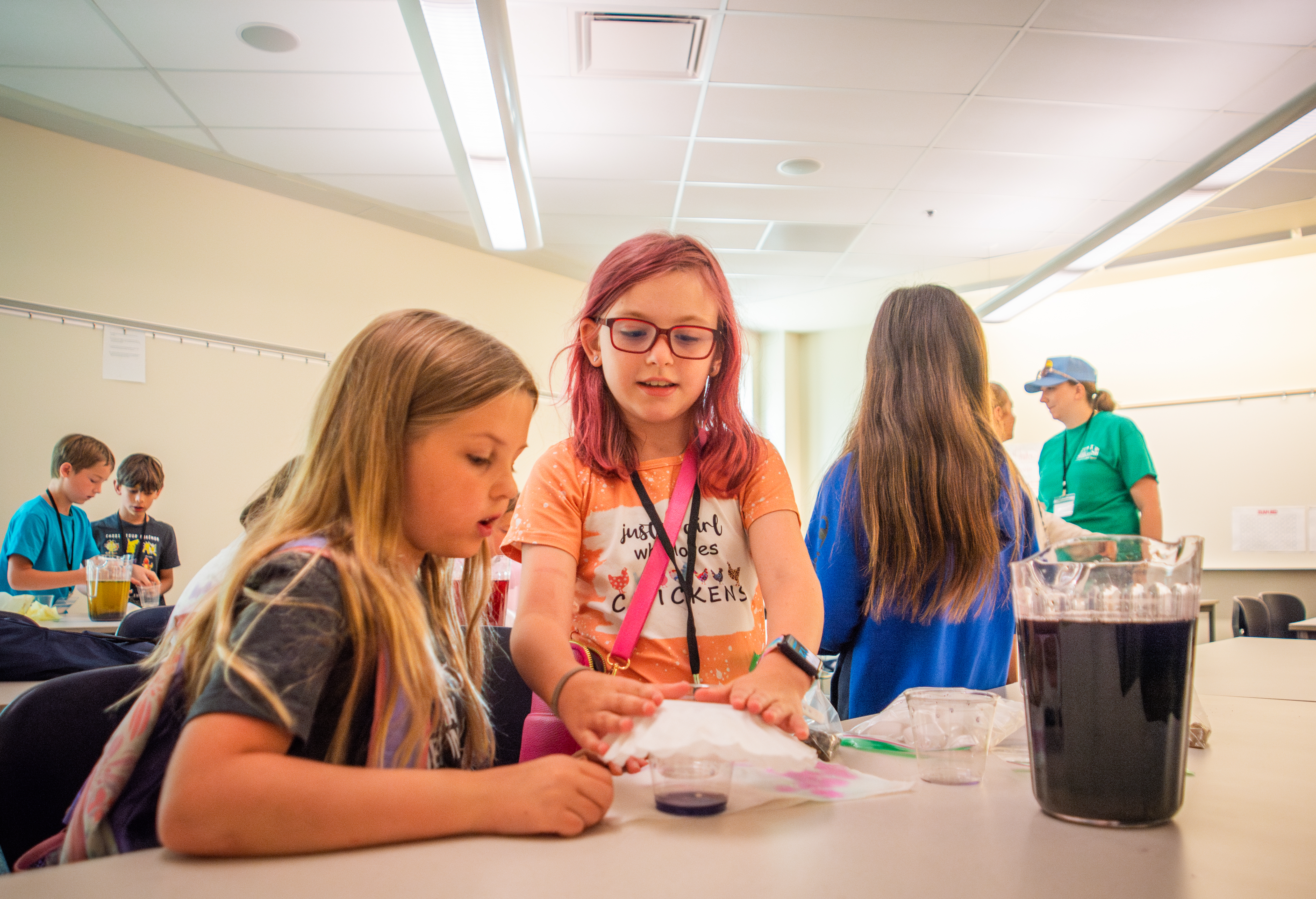 SMEK camp students working together on new learning adventures.